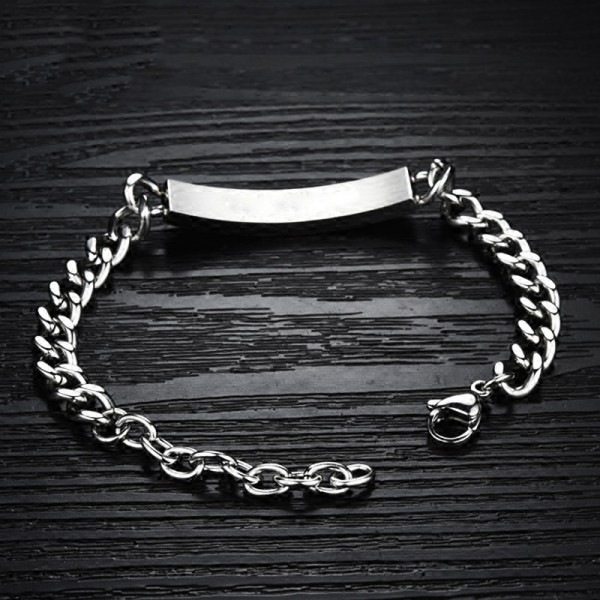 Love Stitching Quality Titanium Steel Lettering Lover's Bracelet