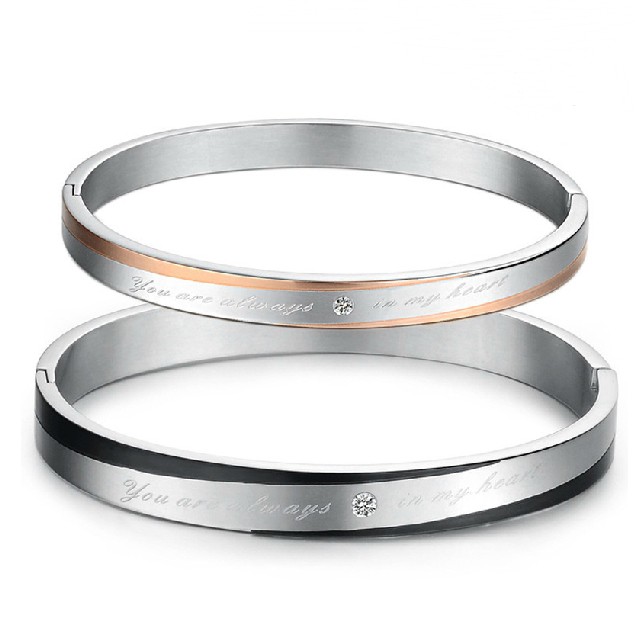 Quot You Are Always In My Heart Engravable Anium Steel You Are Always In My Heart Engravable Anium Steel Lover Bracelet Price For