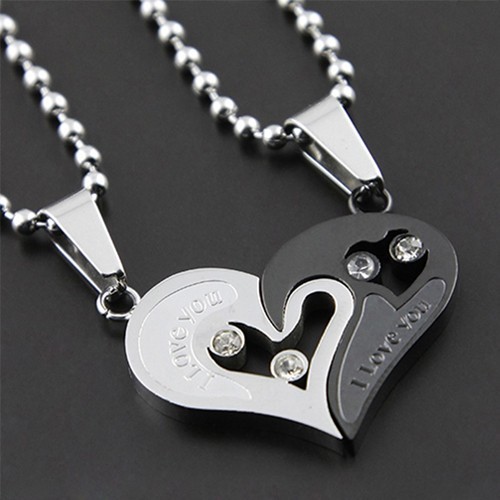 New Romantic &Have Mutual Affinity& Heart Titanium Steel