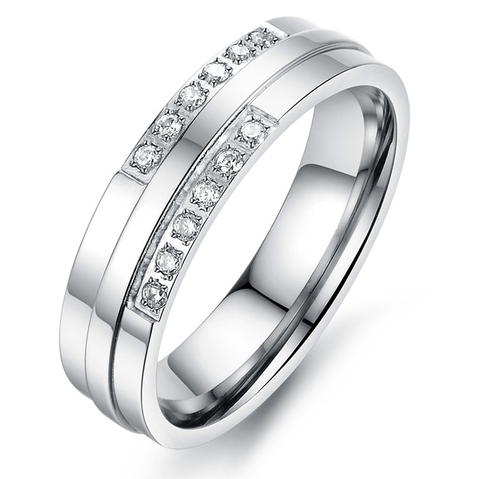 Simple Style Titanium Steel Lover Rings For Couples - Love Rings