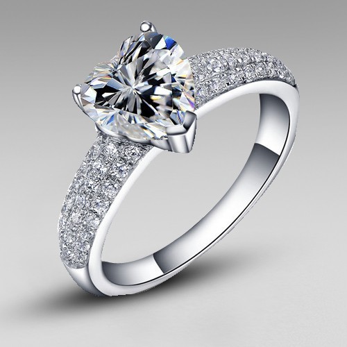 platinum heart ring