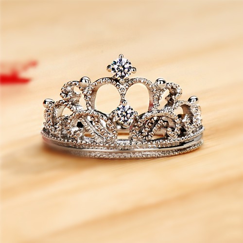 Exquisite Princess Crown Cubic Zirconia 925 Sterling Silver Wedding Exquisite Princess Crown Cubic Zirconia 925 Sterling Silver Wedding Ring Engagement