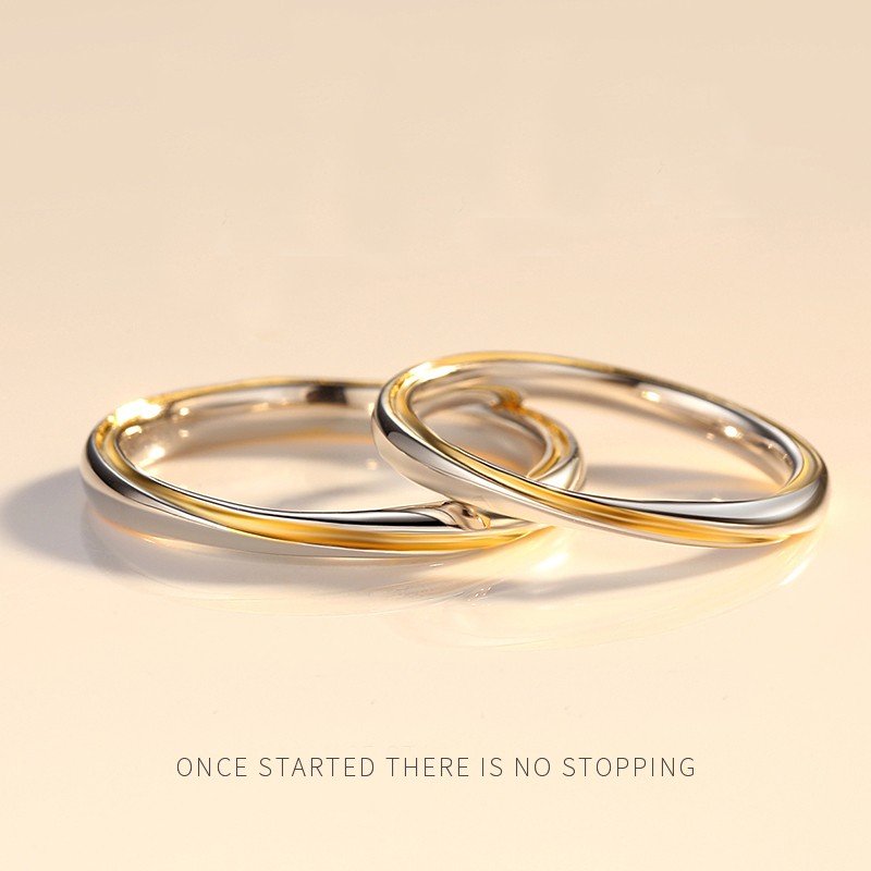 gold and silver promise rings