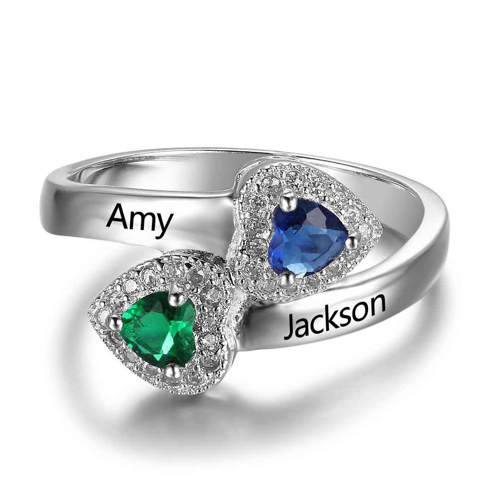 Birthstone Rings Mothers Rings 925 Sterling Silver ...