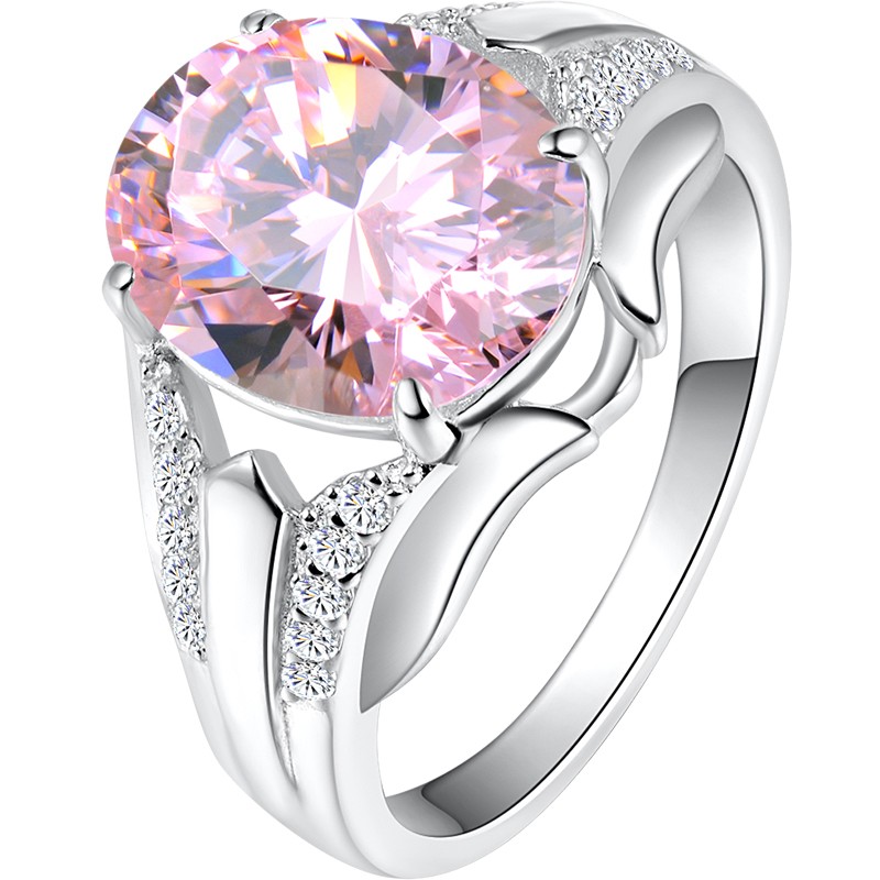 3.0 Carat Pink Simulated Diamond Engagement/Wedding/Promise Ring For Her