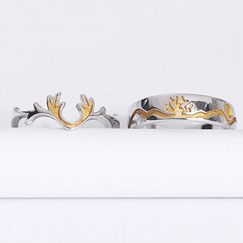 Roumin Korean Creative Ornaments Sika Deer Antlers Ring for Girls Roumin Korean Creative Ornaments Sika Deer Antlers Ring for Girls