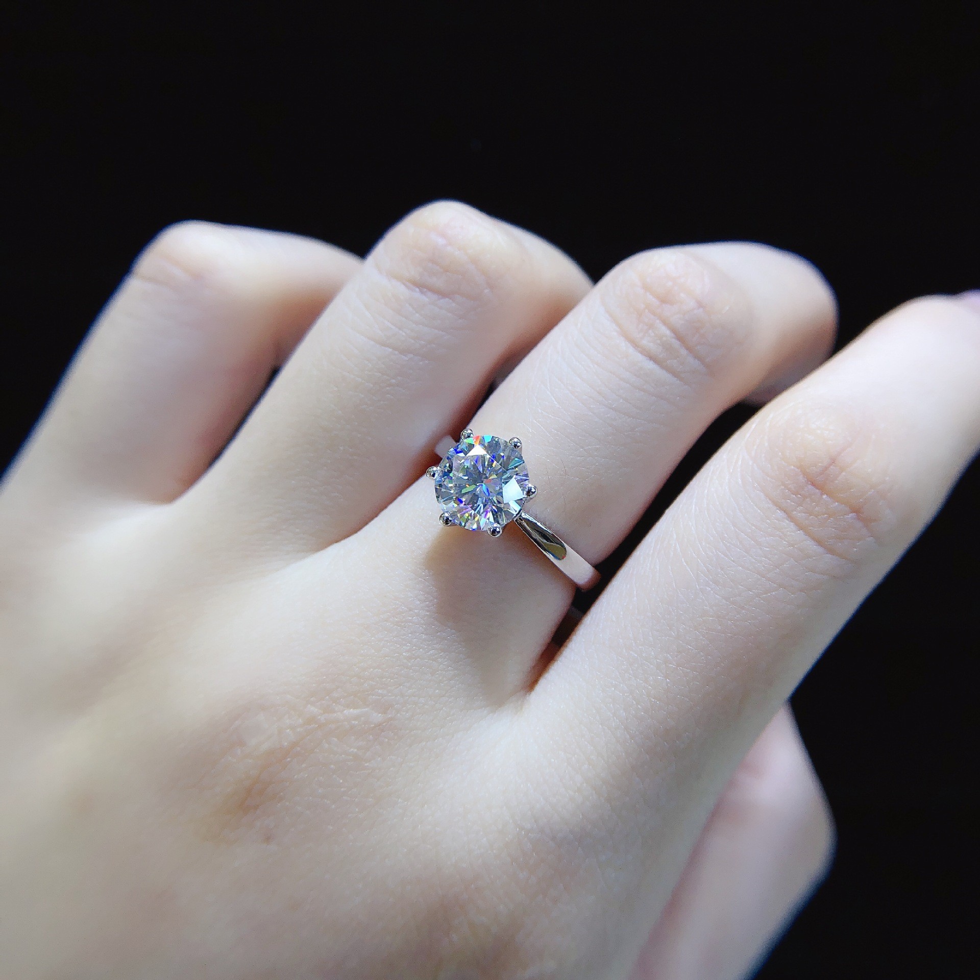0.3 - 3.0 CT 925 Silver Platinum Plated Round Simulated ...