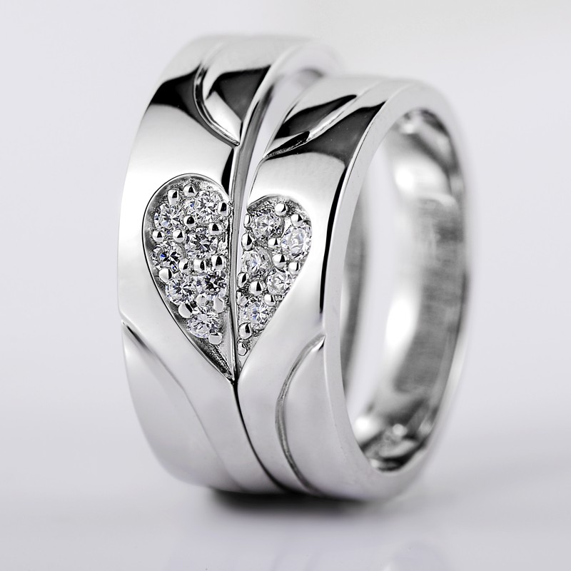 Heart With A Diamond Inside Ring Heart With A Diamond Inside Ring