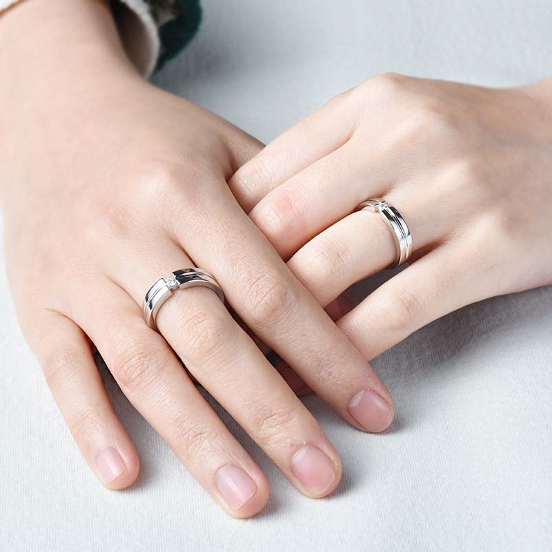 925 Silver Original Design Creative Engraved Couple Rings ...