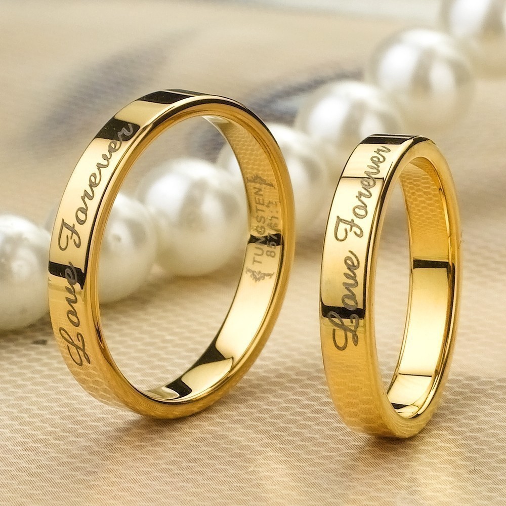 Love Forever Gold Tungsten Lover Rings For Couples Price Love Forever Gold Tungsten Lover Rings For Couples Price