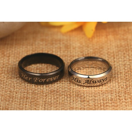 TINXOO Free Engraving Stainless Steel Couple's Ring Star Cubic Zircon for Valentines Wedding Engagement Promise TINXOO Free Engraving Stainless Steel Couple's Ring Star Cubic Zircon for Valentines Wedding Engagement Promise