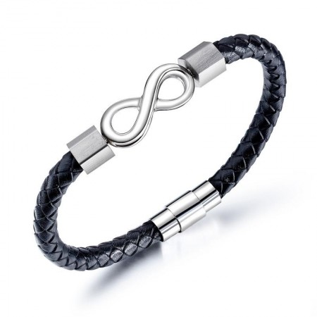 Simple Infinity Leather Belt Bracelet For Men