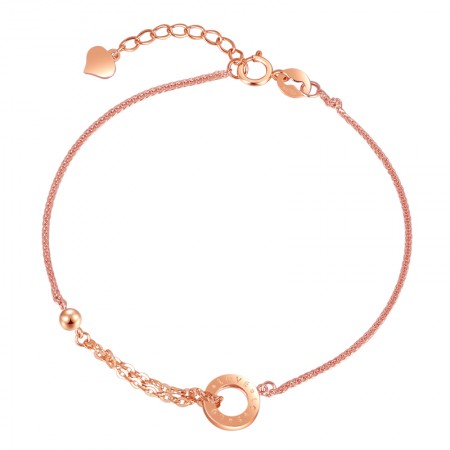 Unique Rose Love Charm Bracelet For Womens In 18K Gold