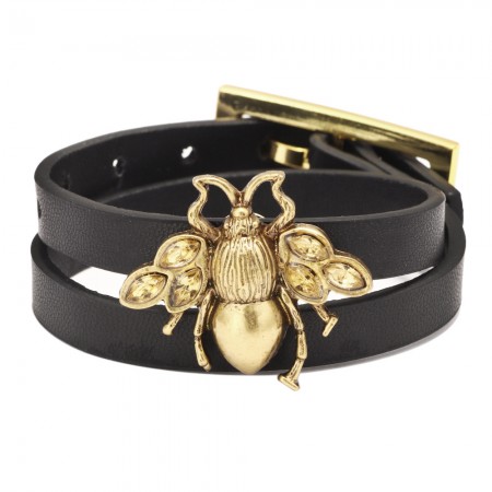 Cute Honey Bee Leather Bracelet For Women