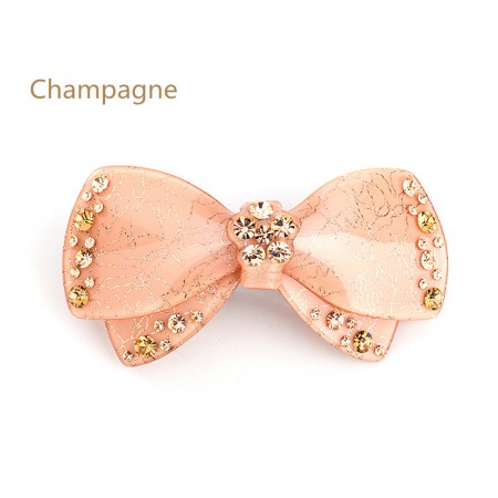 Girl Women Crystal Bow Hair Clip Crystal Barrette Hairpin Headwear Jewelry Lin Girl Women Crystal Bow Hair Clip Crystal Barrette Hairpin Headwear Jewelry Lin
