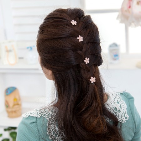 4pcs Lovely Charm Wedding Bridal Party U-Shaped Flower Hair Pins Clips Grips Pins Hairpins Bridesmaid Clips