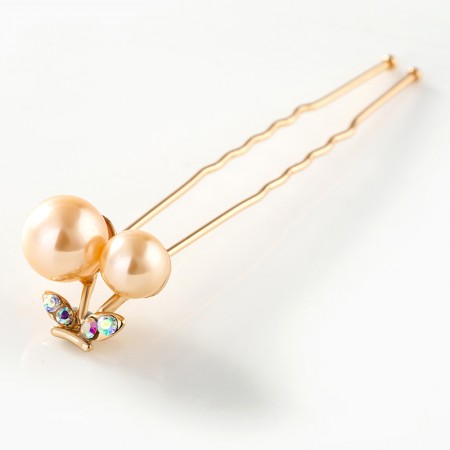 4pcs Lovely Charm Wedding Bridal Party U Shaped Pearl Hair Pins