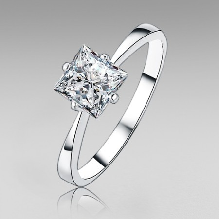 Sterling Silver Ring Set Cubic Zirconia Wedding Ring Oval Cz