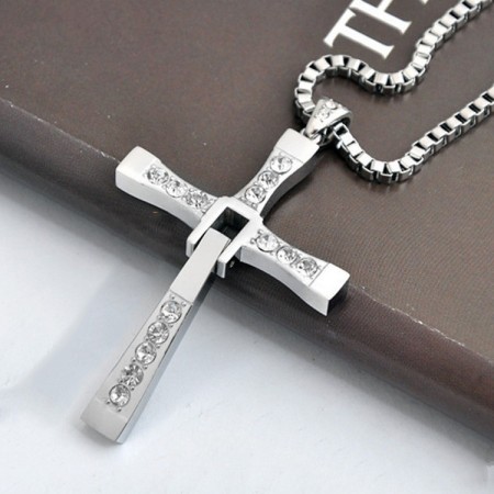 Titanium Steel Cross Men'S Necklace
