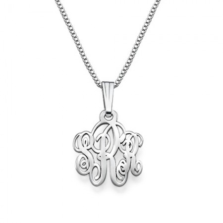 Xs Silver Monogram Necklace