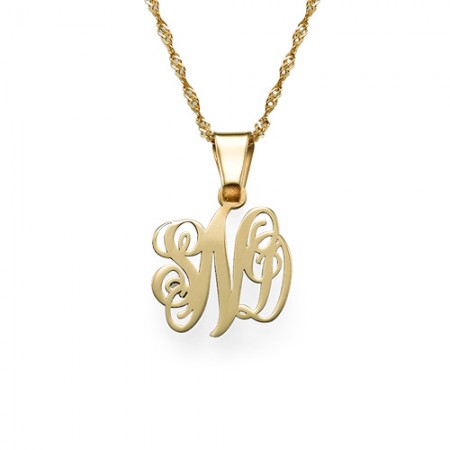 Xs 14k Gold Monogram Pendant Necklaces - 14k Gold Monogram Pendant Xs 14k Gold Monogram Pendant Necklaces - 14k Gold Monogram Pendant