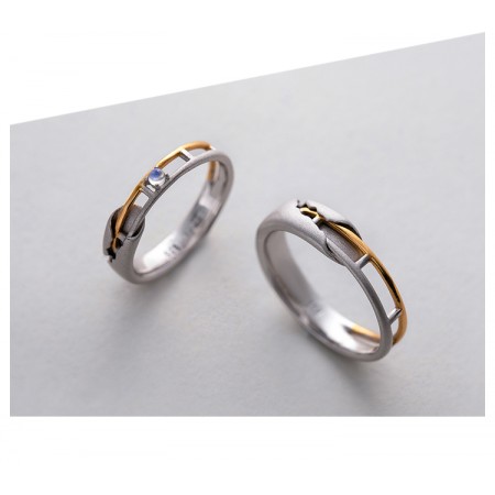 Unique Design Train Track 925 Sterling Silver Promise Ring For