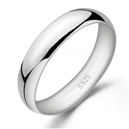 Simple And Elegant 925 Sterling Silver Men Women S Promise Ring