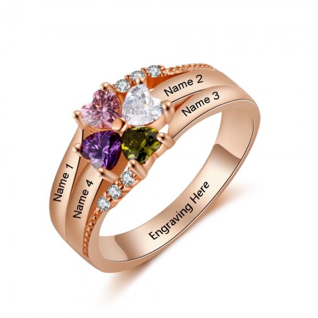 Gold birthstone discount rings for mothers