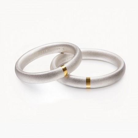 My Only Sunshine 24K Gold And Sterling Silver Lovers Couple Rings