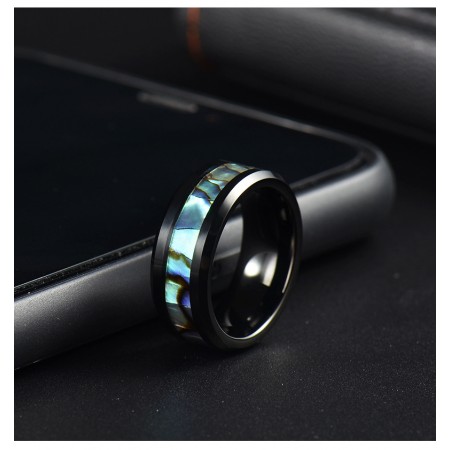 Top Selling Tungsten With Shell Inlaid Band