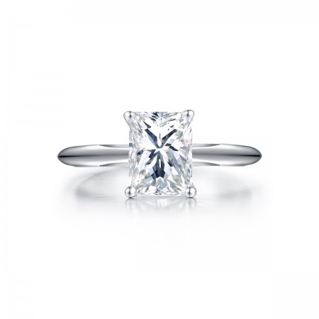 Square silver engagement ring online