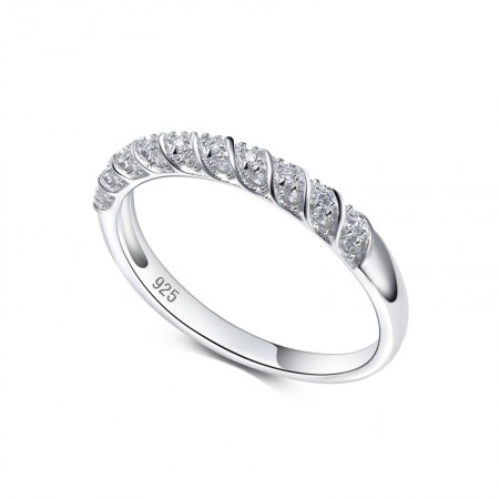 Classic Fashion 925 Silver Beautiful Curves Engagement Ring