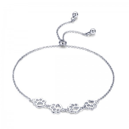 Round Flower Charm Bracelet 925 Sterling Silver Bangle Women Jewellery Love Gift