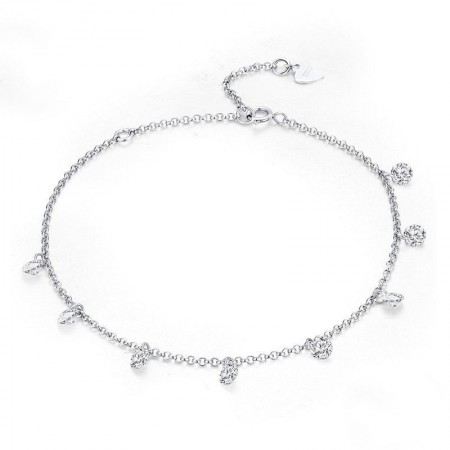 Simple 925 Sterling Silver Bracelet for Women Holiday or Special Occasion Gift