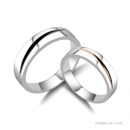 Simple Silver Couple Ring 2024 favors