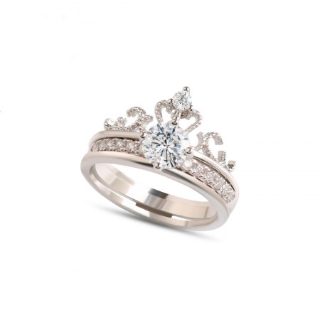 Design Romantic Gifts For Love 925 Sterling Silver Crown Ring