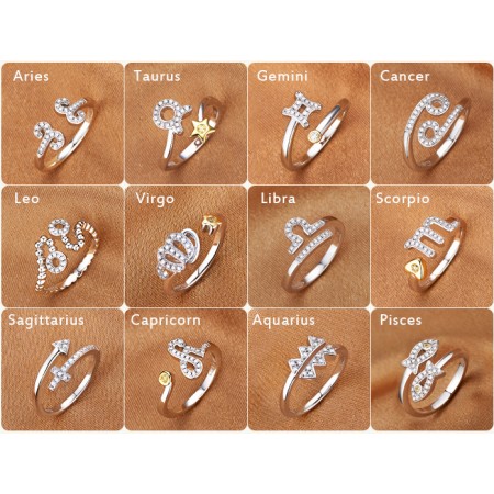 Zodiac promise rings top